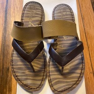 brown SKECHERS sandals